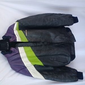 Vintage ARCTIC CAT JACKET LEATHER, quilted lining, Classic Colors, SZ M